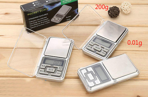 Hot sale 200g x 0.01g Mini Digital Scale LCD Electronic Capacity Balance Diamond Jewelry Weight Weighing Pocket Scales