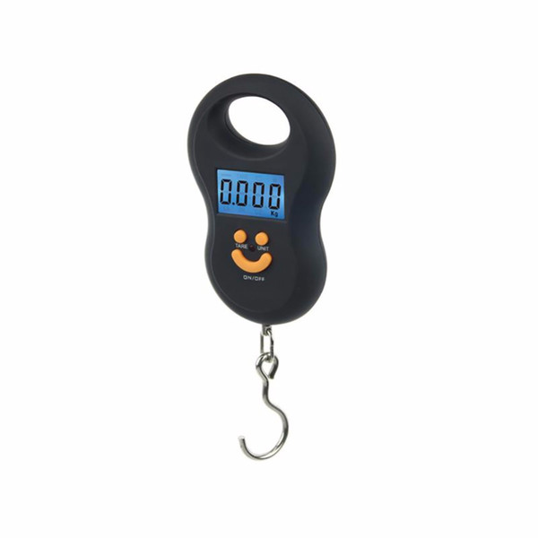 Smile Shape Electronic Digital Display LCD Weighing Scale 50kg/10g Kitchen Portable Hanging Balance Digital Display Pocket Scale JJ34