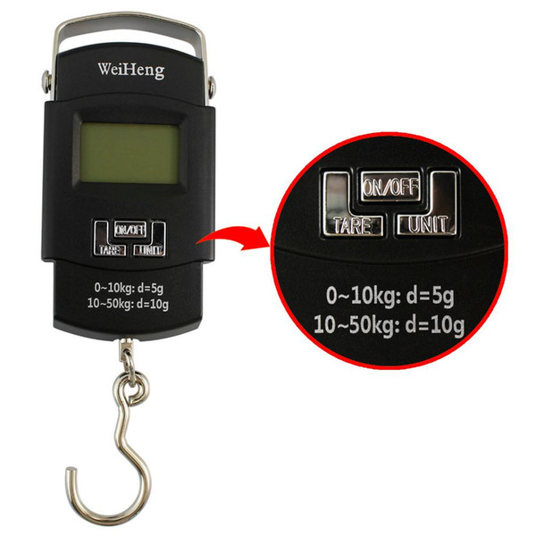 50kg/5g Temperature sensor Hanging Hook Fishing Digital Electronic Scale