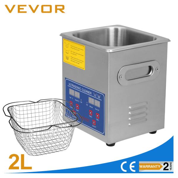 factory price !!! Hot sale 2L ULTRASONIC CLEANER CLEANING Stainless Steel Heater Timer Bracket Jewelry commercial wash machine