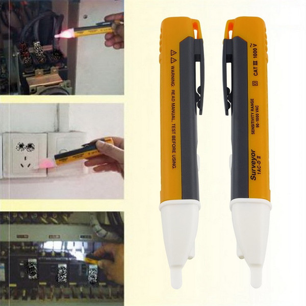 1AC-D LED Light AC Electric Voltage Alert Tester Pen Non-contact Induction Detector Sensor 90~1000V