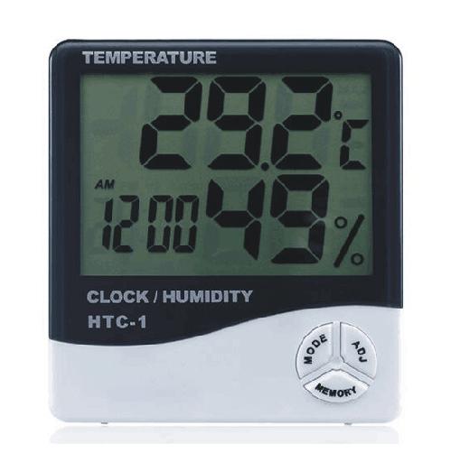 HTC - 1 LCD Digital Thermometer Hygrometer Indoor Outdoor Electronic Temperature Humidity Meter Alarm Clock Weather Station Creative Gifts