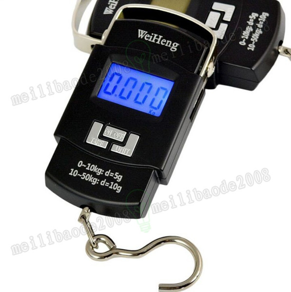 Outdoor Portable 50kg / 10g LCD Electronic Balance Digital Fishing Hook Luggage Weighing Hanging Digital Scale Fishing Tackles MYY