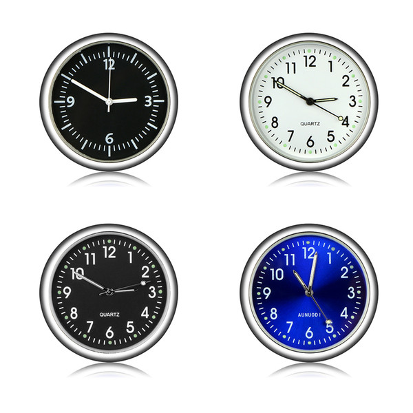 Car Ornament Automotive Clock Auto Watch Automobiles Interior Decoration Stick-On Clock Ornaments Accessories Christmas Gifts