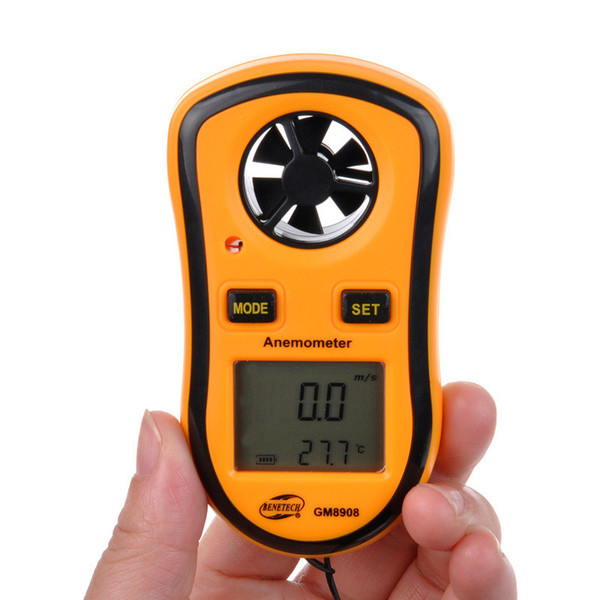 Portable Wind Speed Temperature Gauge Anemometer with LCD Digital Display NTC Thermometer Between -10°C to 45°C