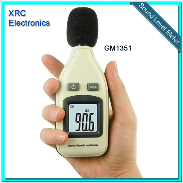 Free Shipping GM1351 30-130dB Digital sound level meter noise tester in decibels LCD screen New T0012