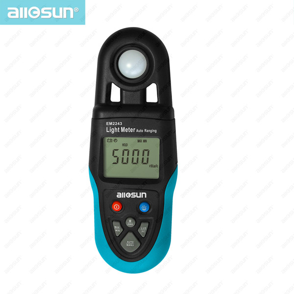 Light Meter Handheld Luminometer 99999 Lumen Digital Lux Tester High-sensitivity Digital Illuminometer Lumen Tester All Sun model EM2243