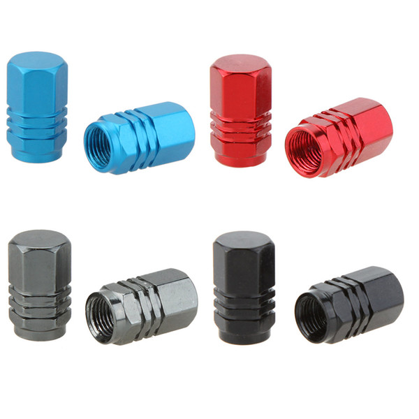 4pcs Road Bicycle Valve Cap Aluminium Alloy Motor Bike Car Valve Cap Mouth Cover Tyre Wheel Rims Stem Air Valve Dust Cap