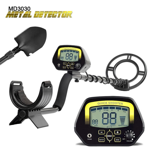 Metal Detector MD3030- Lightweight Professional Detectors Underground Treasure Hunter LCD Display Gold and Jewelry Hunting Under Shallow Wat