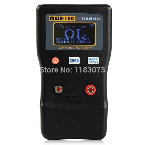 LCD Digital Capacitance Resistance Meter ESR Capacitor Low Ohm Meter 100.0R In Circuit Capacitance Online Test 10Sets/lot Free Shipping