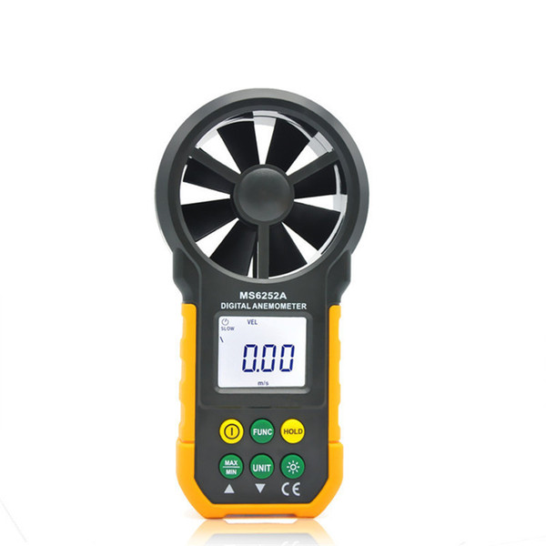 free shipping handheld digital anemometer wind speed meter instrument tool air flow tester high accuracy data hold function