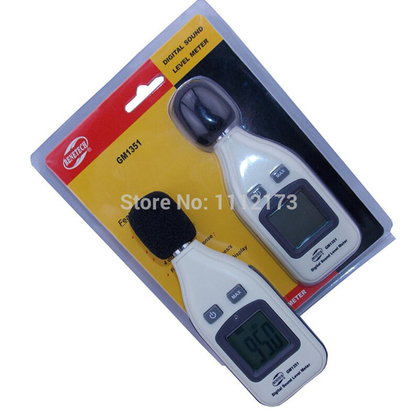 Sending Retail Package Free Shipping GM1351 30-130dB Digital sound level meter noise tester in decibels LCD screen Brand New T0012