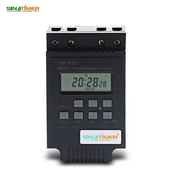 Control Power Timer Microcomputer Electronic Weekly Programmable Digital Timer Switch Time Relay Control 220V AC 30A Din Rail Mount