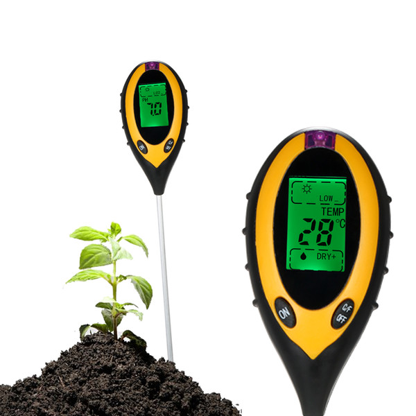 4-in-1 Soil Tester PH Moisture Temperature Sunlight Intensity soil ph meter Moisture Meter measurement analysis instruments