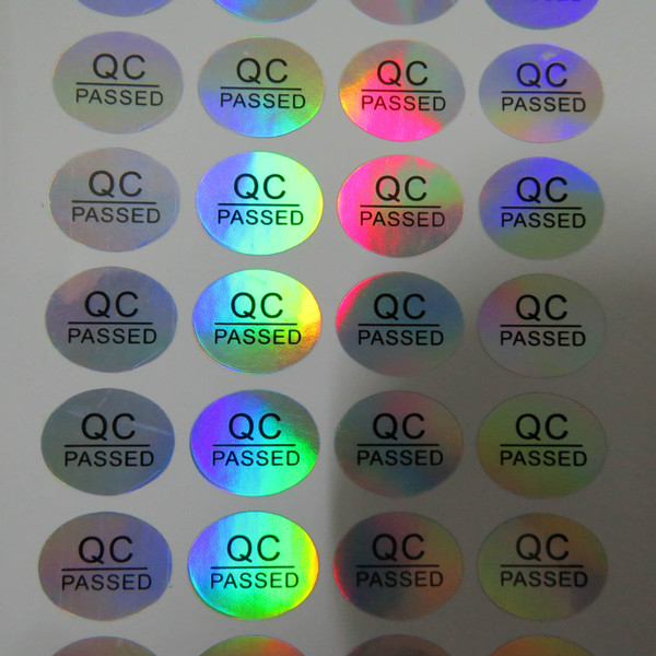 16*13mm permanent adhesive round QC PASSED bottle seal anti-fake hologram self adhesive sticker label