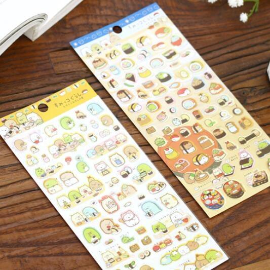 New Japan Cartoon Sushi Animal Gilding style sticker/DIY multifunctional sticker/office school supplies/wholesale , dandys