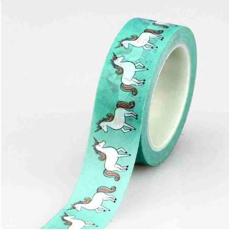 10M DIY Cute Kawaii Blue Unicorn Japanese Washi Tape Decorative Adhesive Tape Masking Tape For Decoration Scrapbooking Diary 2016