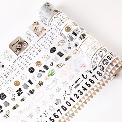 10 rolls/set Nordic Northern Europe life number arrows cactus washi tape DIY Planner diary scrapbooking masking tape escolar 2016