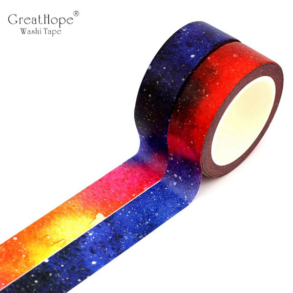 15mmx10m/pc Creative Dream Starry sky Universe Washi Tape Planet Decor Masking Tape for Scrapbooking School Stationery Papelaria 2016