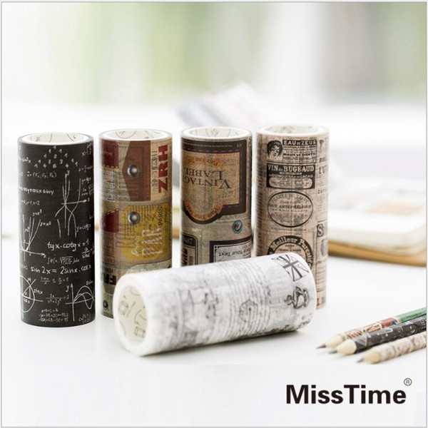 10cm wide Retro Old Newspaper Ticket Memory Of Old Days Decoration washi tape DIY Planner Diary Scarpbooking Masking Tape 2016