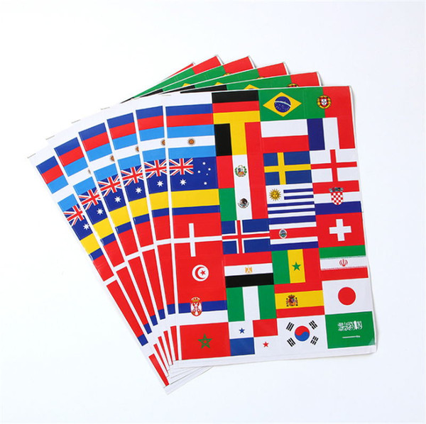 Russia 2018 World Cup Tattoo Stickers Football Stickers Waterproof Flag Tattoo Stickers on Face Arm 32 Teams