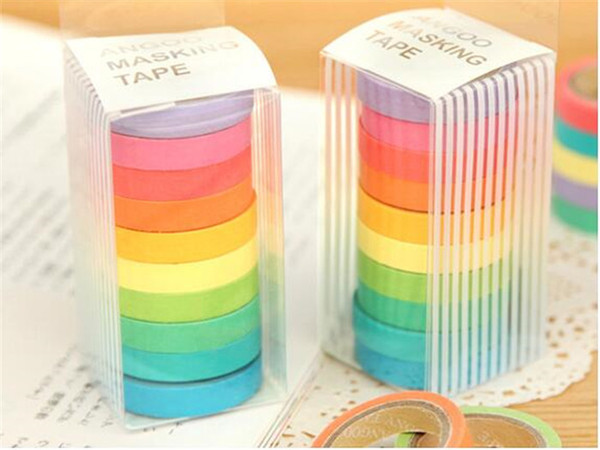 2016 fashion diy bright candy solid color washi masking tape washi tape paper tape C156