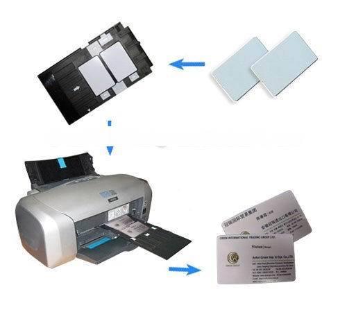 Glossy inkjet white blank pvc card print pvc card 86mm x 54mm x0.76mm for Epson T50 P50 A50 L800 R290 R230 1203#03