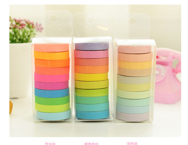 New Angoo Masking Tape Rainbow Washi Sticky Paper Masking DIY Adhesive Decorative Tape DHL Fast Shipping