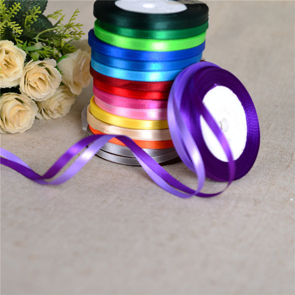 2016 Satin Ribbon Party Christmas Crafts Wedding Bow Polyester Satin Ribbon Christmas Ribbons Decorative Packaging Wedding Decorations