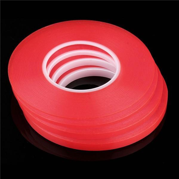 Transparent Clear Adhesive Transparent Double side Adhesive Tape Heat Resistant Universal cellphone repair sticker red