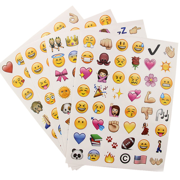 1/Set 192 Emoji Smile Face Diary Adhesive Stickers DIY Scrapbooking Stationery Sticker Stationery New School Supplies