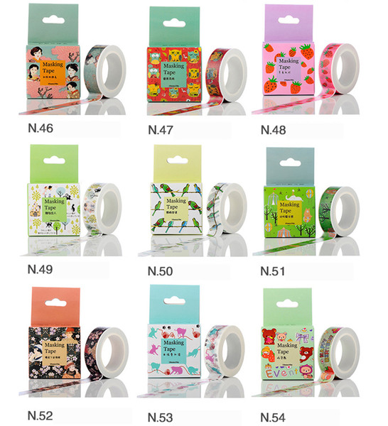 Multi-purpose Sticky Paper Washi Masking Tapes DIY Decorative Tape Scrapbook Paper Masking Sticker Photo Album Washi Tape Set 2016