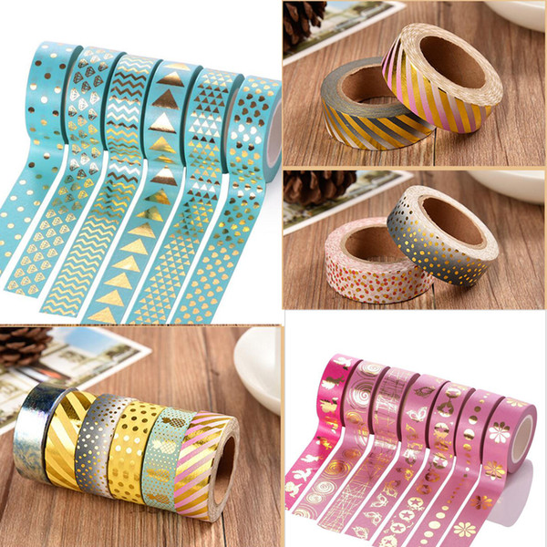 2016 15mm*10m DIY Paper washi tapes Decorative Stickers Adhesive Tapes School Supplies Colorful Sticky Creative Stationery