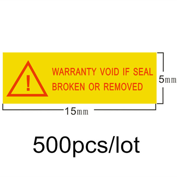 warranty label sticker void if seal broken or removed 1.5x0.5cm for 500pcs/lot Free shipping