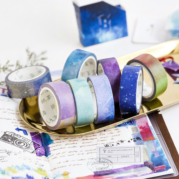 Childhood Fantastic Dream Watercolor Decoration Washi Tape DIY Diary Planner Scrapbook Masking Tape 8 Styles No.2016