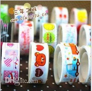 Cute Cartoon color tape korea Stationery Tape Cartoon Tape Adhesive tape Transparent tape Office Adhesive Tapes