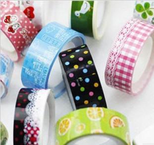 Korean japanese washi paper masking tape DIY Cloth Grid Stickers DIY Cute Creative Stationery