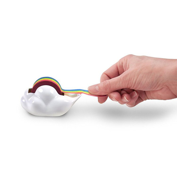 New Cloud Rainbow Tape Dispenser Adhesive Plastic Tape Seat Cutting Tape dispenser with colorful box