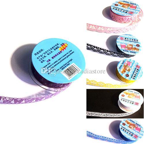 1pc Lace Roll 2016 DIY Washi Paper Decorative Sticky Paper Masking Tape Adhesive C00465