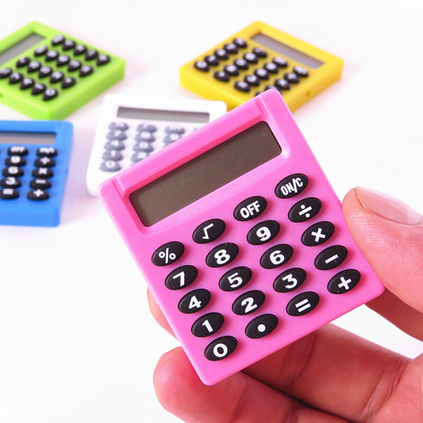 5 Colors Student Digital Electronic Mini Calculator Outdoor Portable Batteries Pocket Calculators Office Home Digital Calculator DH1271 T03