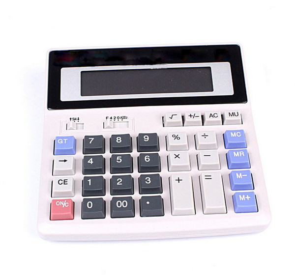 16CM*16CM office school business specific calculator battery or solar combo 12 digit electronic calculator big button free mail