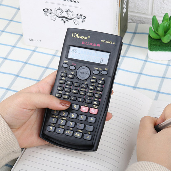 Handheld Student Scientific Calculator 2 Line Display 82MS Portable Multifunctional Calculator for Mathematics Teaching School Supplies