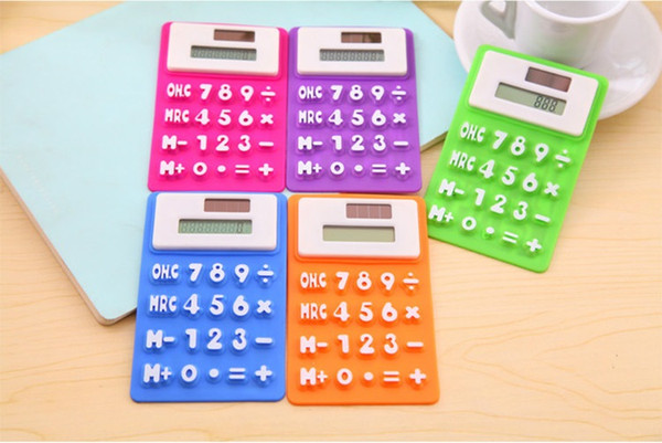 Creative Portable Scientific Solar Calculator Mini Lovely Handheld Foldable Silicone Calculator for Students Convenient Stationery W9155