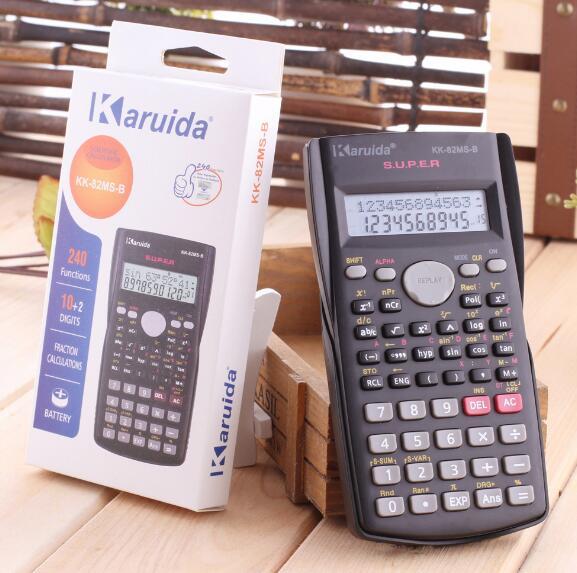 Handheld Multi function 2 Line Display Calculator Scientific 82MS Portable Multifunctional Calculator for Mathematics DHL Free shipping