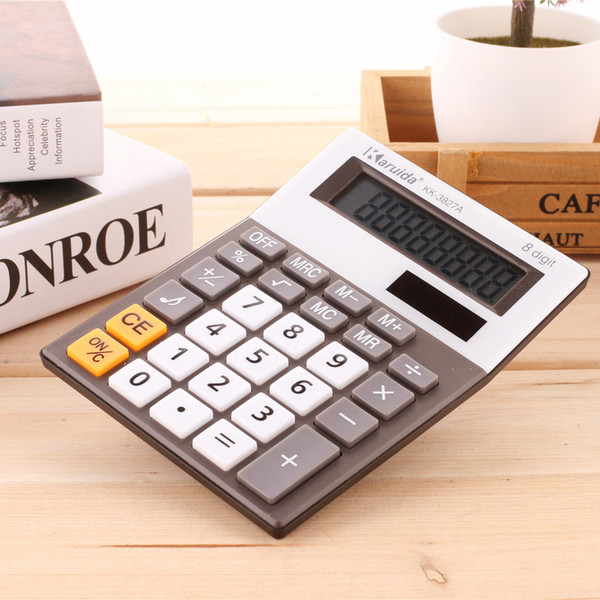 8 Digit Calculator, Electronic Desktop Calculator LCD Display Battery Office Calculator For Financial Accounting School