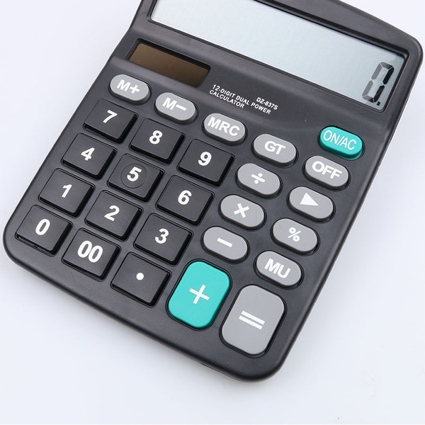 Solar Calculator Business Work Calculate Commercial Tool Battery or Solar 2in1 Powered 12 Digit Electronic Calculator and Button