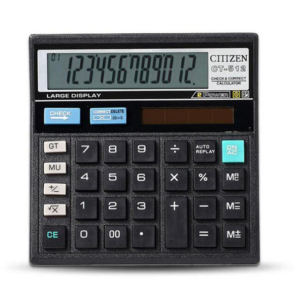 Factory direct sale affordable solar calculator CT - 512 decoration office computer desktop computing