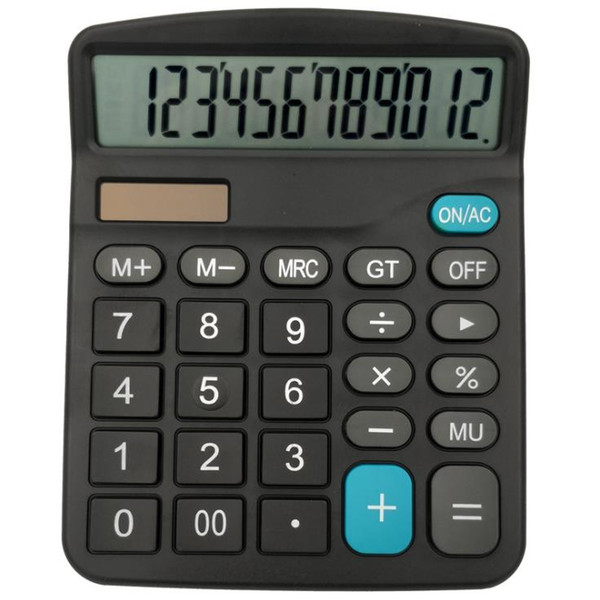 Calculator Solar Battery Light Powered Calculator 12 Digits Office Home Portable Calculator Office worker School Supplies c667