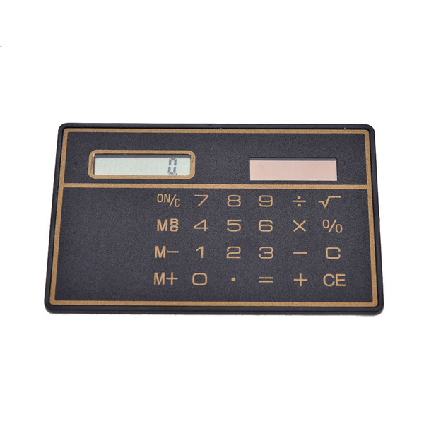 Mini Slim Credit Card Solar Power Pocket Calculator Counter Calculating Machine