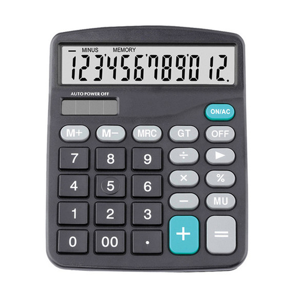 Pro Solar Calculator Calculate Commercial Tool Battery or Solar 2in1 Powered 12 Digit Electronic Calculator and Button